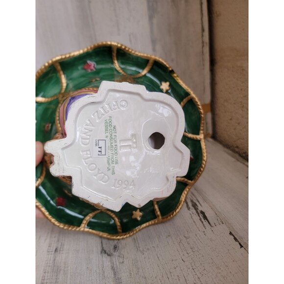 Fitz Floyd 1994 footed bowl toy ceramic‎ vintage dish home decor - Picture 5 of 5